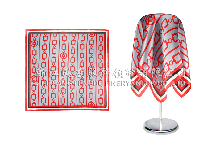 中國銀行 真絲小方巾 規格：53x53