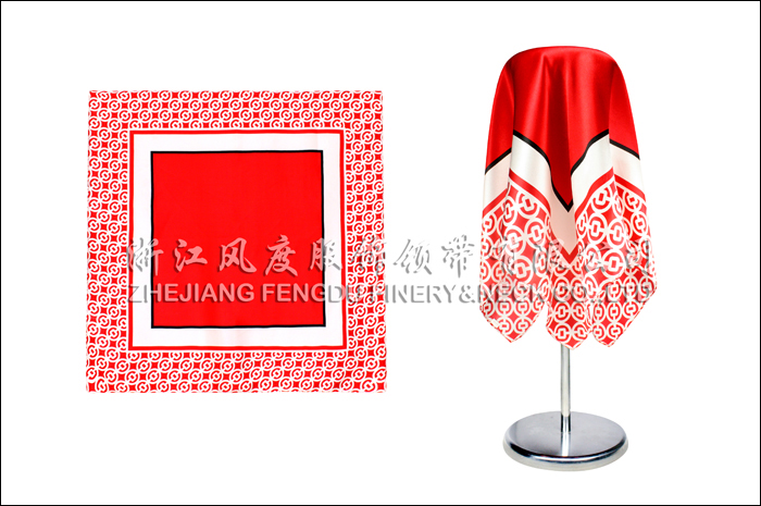 中國銀行 真絲中方巾 規格：65*65