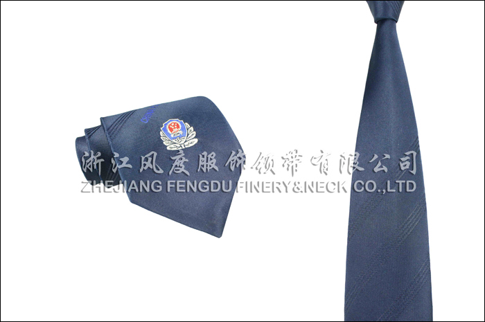 中國公安 色織滌絲領帶