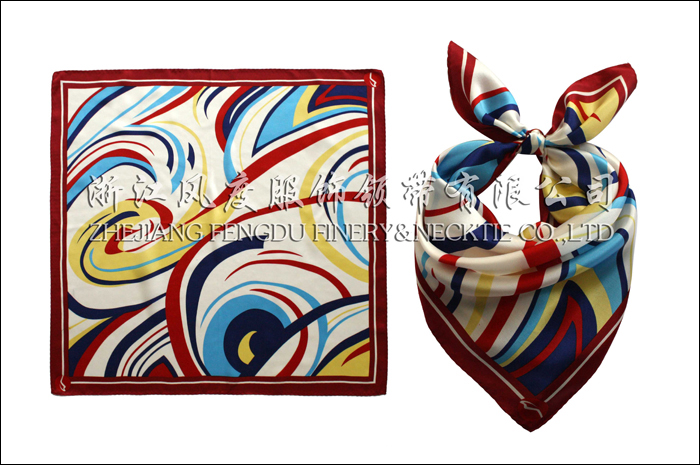 無錫地鐵 真絲小方巾 規格：53x53cm