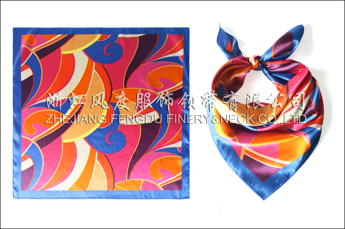 江蘇沿江高速公路 仿絲小方巾 規格：53x53cm