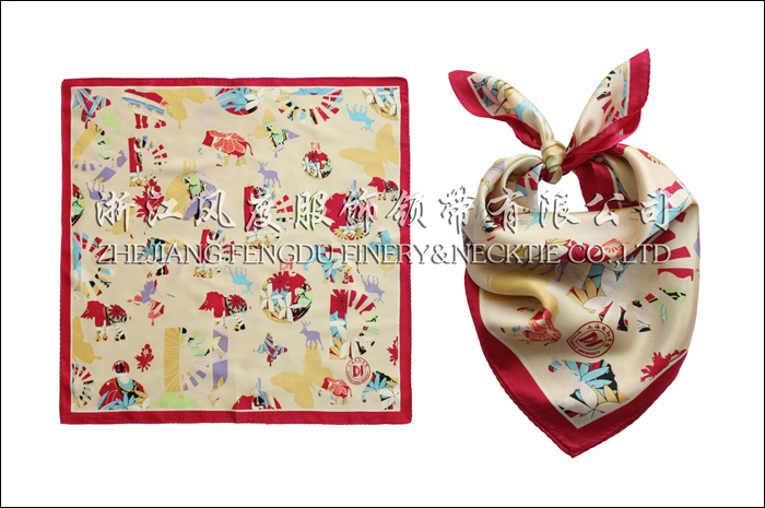 上海電機學院 仿（真）絲小方巾 規格：53x53