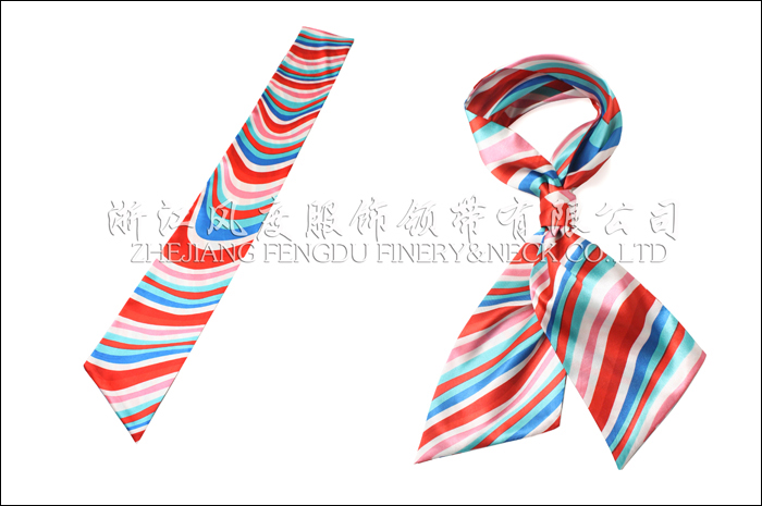 遼寧省科學技術院 仿絲雙層斜角長巾 規格：80x10cm