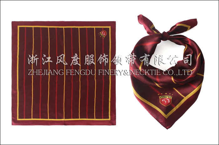 上港足球俱樂部 真絲小方巾 規格：53x53cm