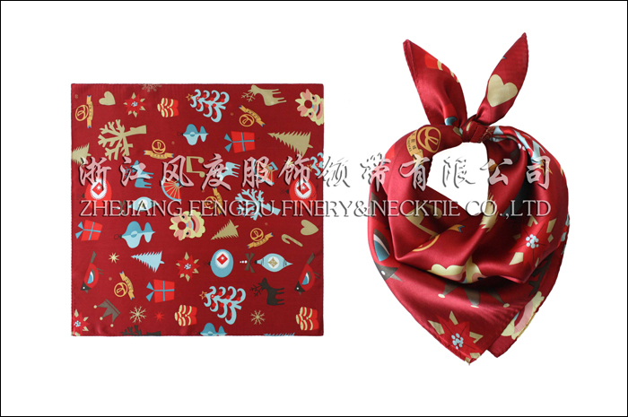 萬達院線 真絲小方巾 規格：53x53cm