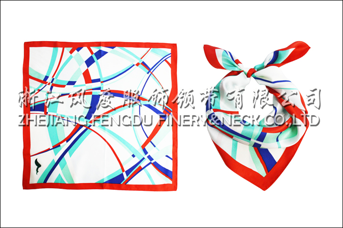 安徽瑯琊山旅游發展公司 真絲小方巾 規格53* 53