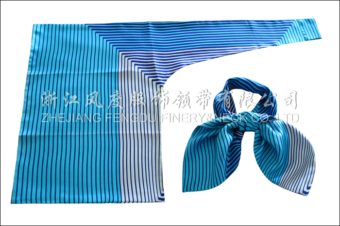 真絲雙層刀型絲巾