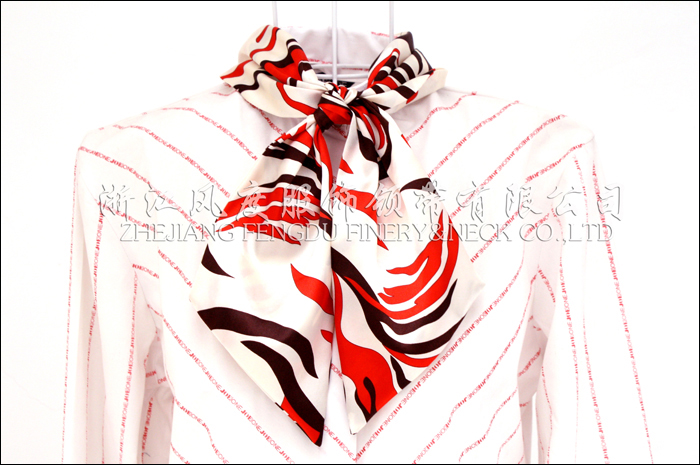 仿絲雙層打結絲巾
