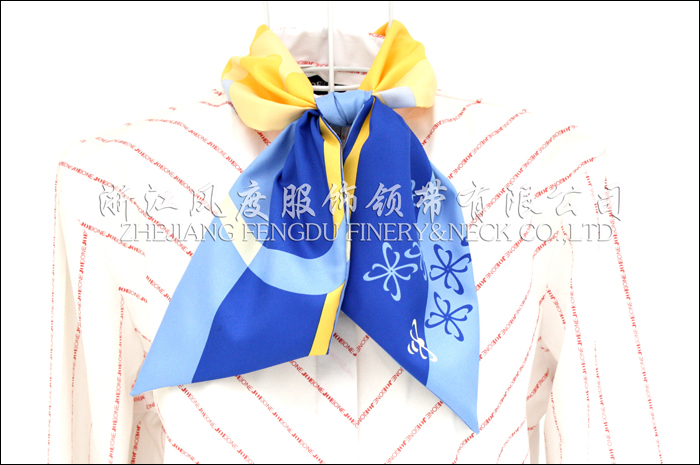 仿絲雙層打結絲巾