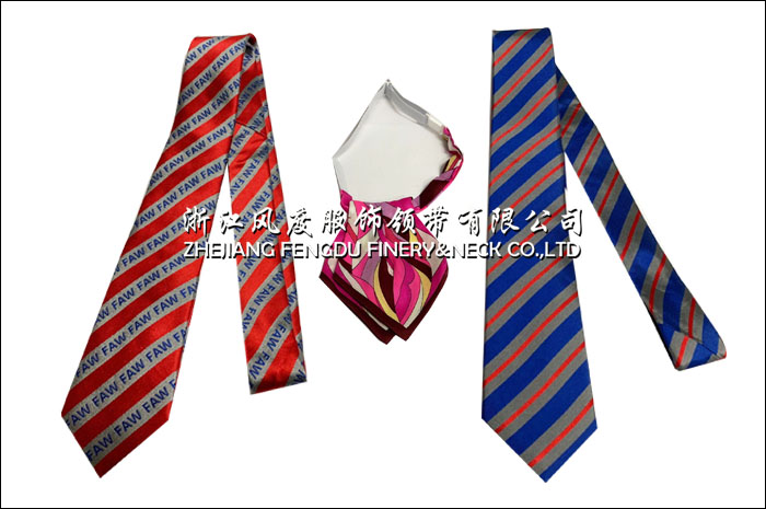 色織真絲領帶 印花真絲領花 標記